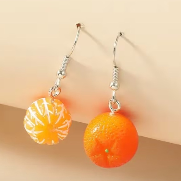 Jewelry - Cute Orange Fruit Drop Earrings